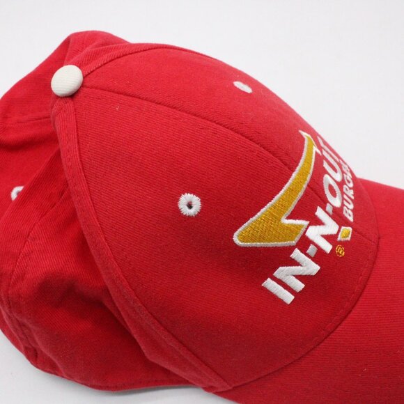 In N Out Burger Baseball Cap Red Embroidered Hat Adult Flex Fitted Large/XL - Picture 5 of 7
